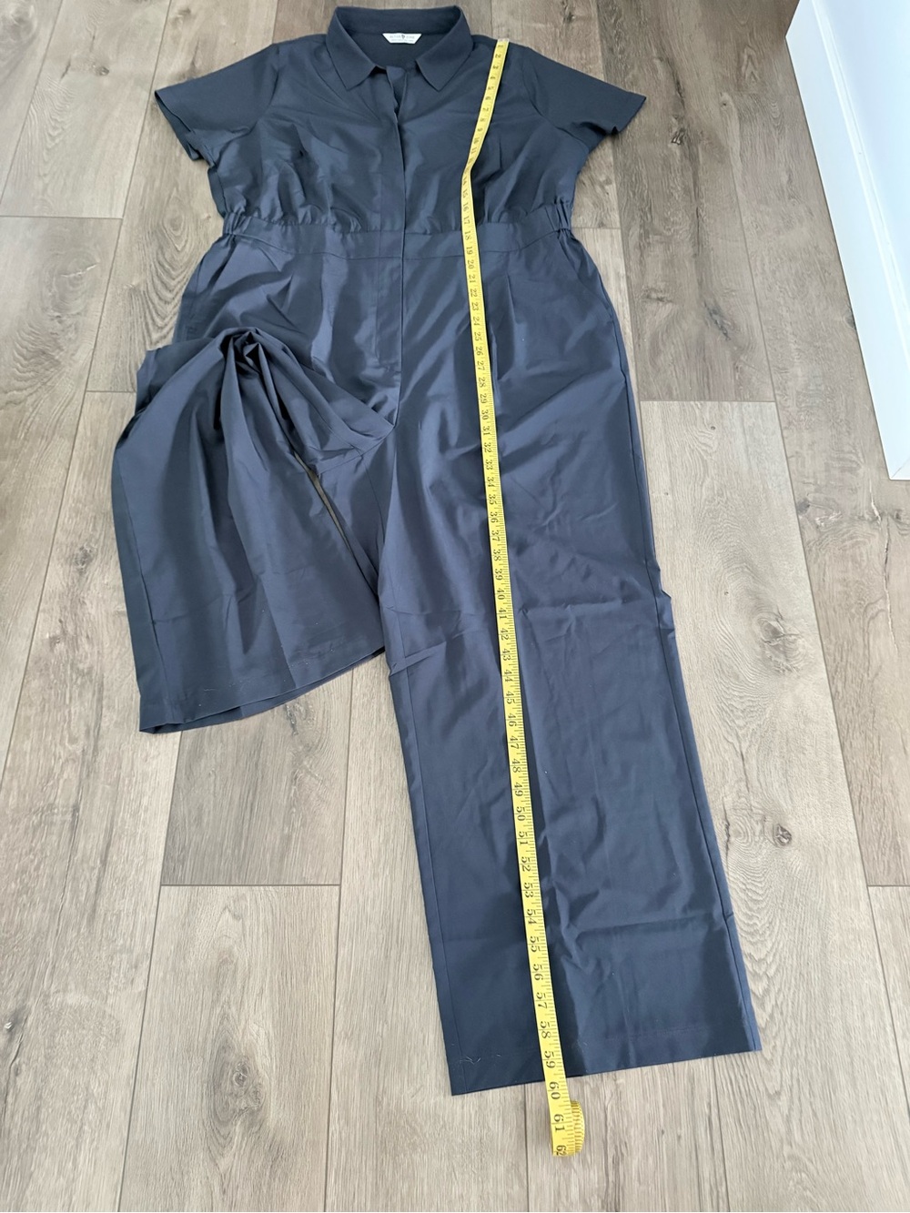 Active Zone Jumpsuit. Navy Size 1x - back has elastic waist - Picture 3 of 15